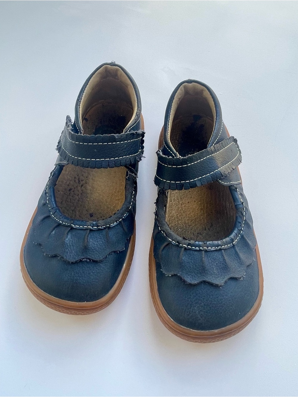 Livie & Luca Play Condition Ruched Leather Mary Jane Shoes Size 9 Toddler